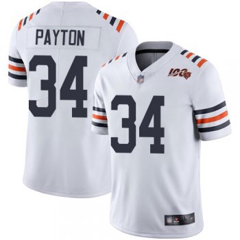 Youth Bears #34 Walter Payton White Alternate Youth Stitched Football Vapor Untouchable Limited 100th Season Jersey