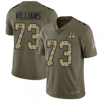 Youth Nike Bengals #73 Jonah Williams Olive/Camo Youth Stitched NFL Limited 2017 Salute to Service Jersey