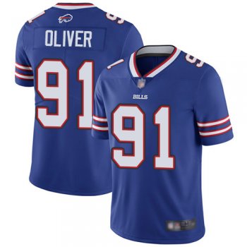 Youth Bills #91 Ed Oliver Royal Blue Team Color Youth Stitched Football Vapor Untouchable Limited Jersey