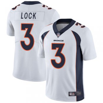 Youth Nike Broncos #3 Drew Lock White Youth Stitched NFL Vapor Untouchable Limited Jersey