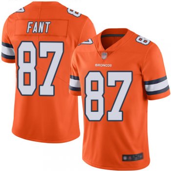 Youth Nike Broncos #87 Noah Fant Orange Youth Stitched NFL Limited Rush Jersey