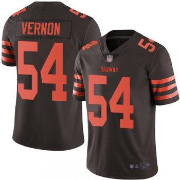 Youth Nike Browns #54 Olivier Vernon Brown Youth Stitched NFL Limited Rush Jersey