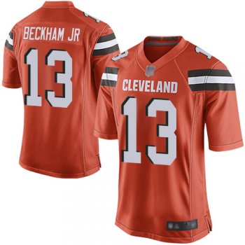 Youth Nike Browns #13 Odell Beckham Jr Orange Alternate Youth Stitched NFL New Elite Jersey