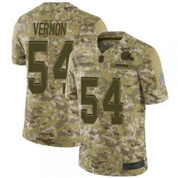 Youth Nike Browns #54 Olivier Vernon Camo Youth Stitched NFL Limited 2018 Salute to Service Jersey