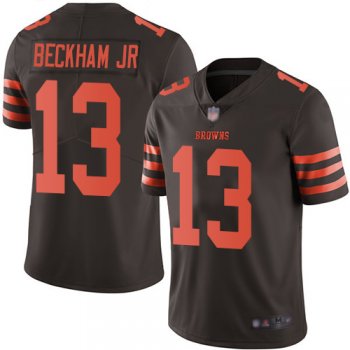 Youth Nike Browns #13 Odell Beckham Jr Brown Youth Stitched NFL Limited Rush Jersey