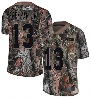 Youth Nike Browns #13 Odell Beckham Jr Camo Youth Stitched NFL Limited Rush Realtree Jersey