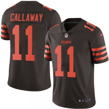 Youth Nike Browns #11 Antonio Callaway Brown Youth Stitched NFL Limited Rush Jersey