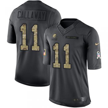 Youth Nike Browns #11 Antonio Callaway Black Youth Stitched NFL Limited 2016 Salute to Service Jersey