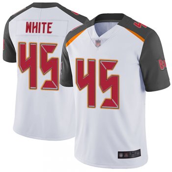 Youth Buccaneers #45 Devin White White Youth Stitched Football Vapor Untouchable Limited Jersey