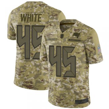 Youth Buccaneers #45 Devin White Camo Youth Stitched Football Limited 2018 Salute to Service Jersey