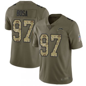 Youth Chargers #97 Joey Bosa Olive/Camo Youth Stitched Football Limited 2017 Salute to Service Jersey