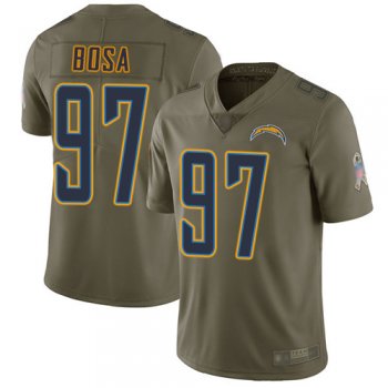 Youth Chargers #97 Joey Bosa Olive Youth Stitched Football Limited 2017 Salute to Service Jersey