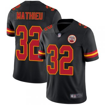 Youth Nike Chiefs #32 Tyrann Mathieu Black Youth Stitched NFL Limited Rush Jersey