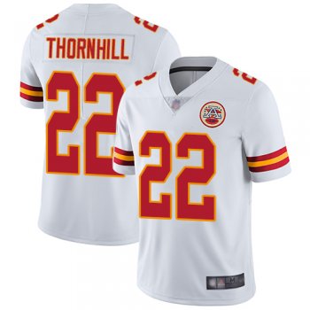 Youth Chiefs #22 Juan Thornhill White Youth Stitched Football Vapor Untouchable Limited Jersey