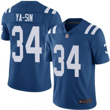 Youth Colts #34 Rock Ya-Sin Royal Blue Team Color Youth Stitched Football Vapor Untouchable Limited Jersey