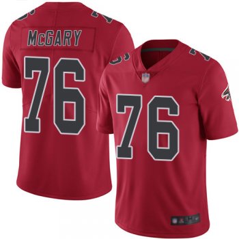 Youth Nike Falcons #76 Kaleb McGary Red Youth Stitched NFL Limited Rush Jersey