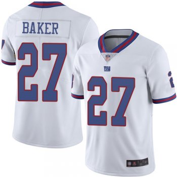 Youth Giants #27 Deandre Baker White Youth Stitched Football Limited Rush Jersey