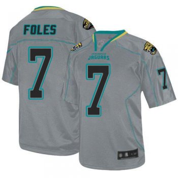 Youth Nike Jaguars #7 Nick Foles Lights Out Grey Youth Stitched NFL Elite Jersey