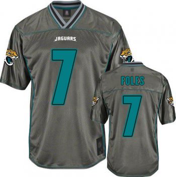 Youth Nike Jaguars #7 Nick Foles Grey Youth Stitched NFL Elite Vapor Jersey