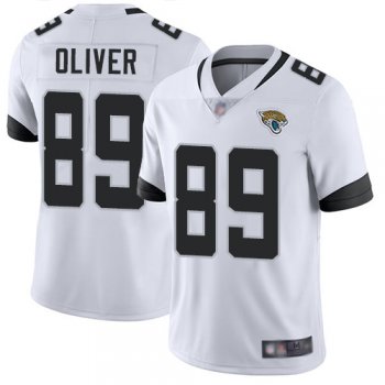 Youth Jaguars #89 Josh Oliver White Youth Stitched Football Vapor Untouchable Limited Jersey