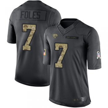 Youth Nike Jaguars #7 Nick Foles Black Youth Stitched NFL Limited 2016 Salute to Service Jersey