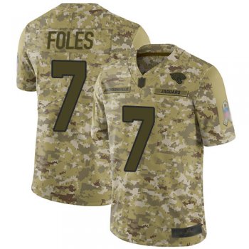 Youth Nike Jaguars #7 Nick Foles Camo Youth Stitched NFL Limited 2018 Salute to Service Jersey