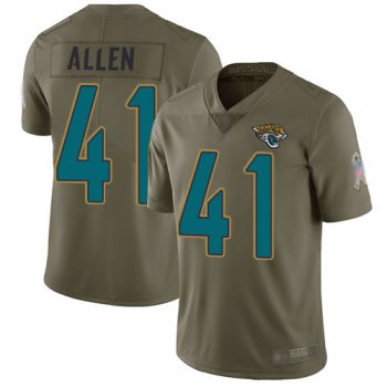 Youth Nike Jaguars #41 Josh Allen Olive Youth Stitched NFL Limited 2017 Salute to Service Jersey