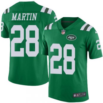 Youth Nike Jets #28 Curtis Martin Green Youth Stitched NFL Limited Rush Jersey