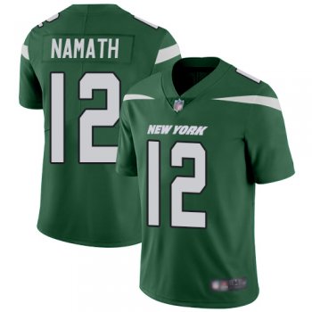 Youth Nike Jets #12 Joe Namath Green Team Color Youth Stitched NFL Vapor Untouchable Limited Jersey