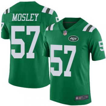 Youth Nike Jets #57 C.J. Mosley Green Youth Stitched NFL Limited Rush Jersey