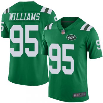 Youth Nike Jets #95 Quinnen Williams Green Youth Stitched NFL Limited Rush Jersey