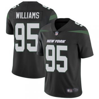 Youth Nike Jets #95 Quinnen Williams Black Alternate Youth Stitched NFL Vapor Untouchable Limited Jersey