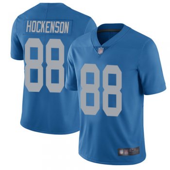 Youth Lions #88 T.J. Hockenson Blue Throwback Youth Stitched Football Vapor Untouchable Limited Jersey