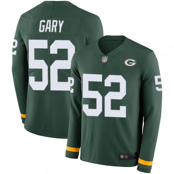 Youth Nike Packers #52 Rashan Gary Green Team Color Youth Stitched NFL Limited Therma Long Sleeve Jersey