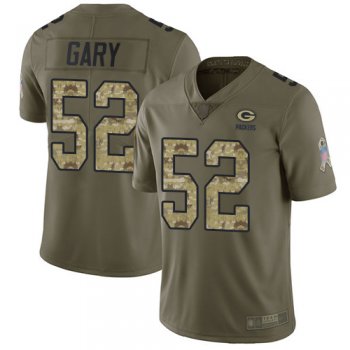 Youth Nike Packers #52 Rashan Gary Olive/Camo Youth Stitched NFL Limited 2017 Salute to Service Jersey