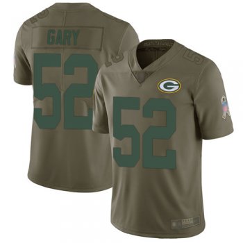 Youth Nike Packers #52 Rashan Gary Olive Youth Stitched NFL Limited 2017 Salute to Service Jersey