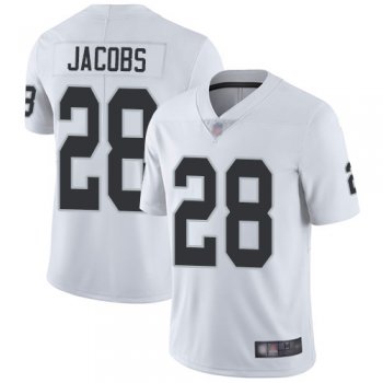 Youth Nike Raiders #28 Josh Jacobs White Youth Stitched NFL Vapor Untouchable Limited Jersey