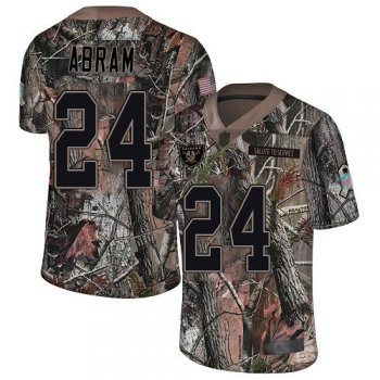 Youth Raiders #24 Johnathan Abram Camo Youth Stitched Football Limited Rush Realtree Jersey