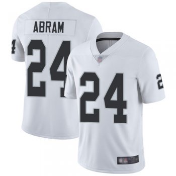 Youth Raiders #24 Johnathan Abram White Youth Stitched Football Vapor Untouchable Limited Jersey