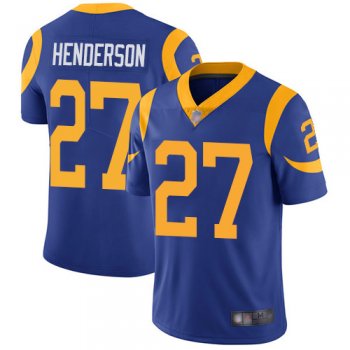 Youth Rams #27 Darrell Henderson Royal Blue Alternate Youth Stitched Football Vapor Untouchable Limited Jersey