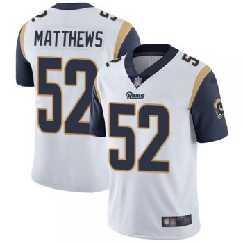 Youth Nike Rams #52 Clay Matthews White Youth Stitched NFL Vapor Untouchable Limited Jersey