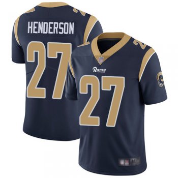 Youth Rams #27 Darrell Henderson Navy Blue Team Color Youth Stitched Football Vapor Untouchable Limited Jersey