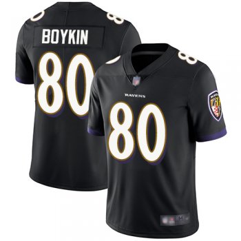 Youth Ravens #80 Miles Boykin Black Alternate Youth Stitched Football Vapor Untouchable Limited Jersey