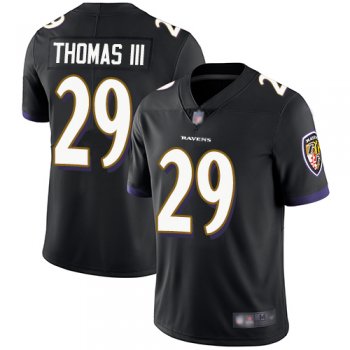 Youth Nike Ravens #29 Earl Thomas III Black Alternate Youth Stitched NFL Vapor Untouchable Limited Jersey