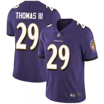 Youth Nike Ravens #29 Earl Thomas III Purple Team Color Youth Stitched NFL Vapor Untouchable Limited Jersey