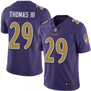 Youth Nike Ravens #29 Earl Thomas III Purple Youth Stitched NFL Limited Rush Jersey