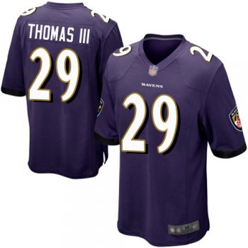 Youth Nike Ravens #29 Earl Thomas III Purple Team Color Youth Stitched NFL New Elite Jersey