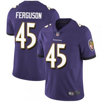 Youth Ravens #45 Jaylon Ferguson Purple Team Color Youth Stitched Football Vapor Untouchable Limited Jersey