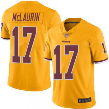 Youth Redskins #17 Terry McLaurin Gold Youth Stitched Football Limited Rush Jersey