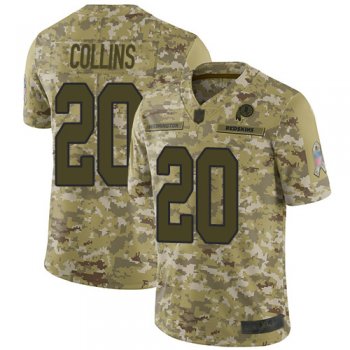 Youth Nike Redskins #20 Landon Collins Camo Youth Stitched NFL Limited 2018 Salute to Service Jersey